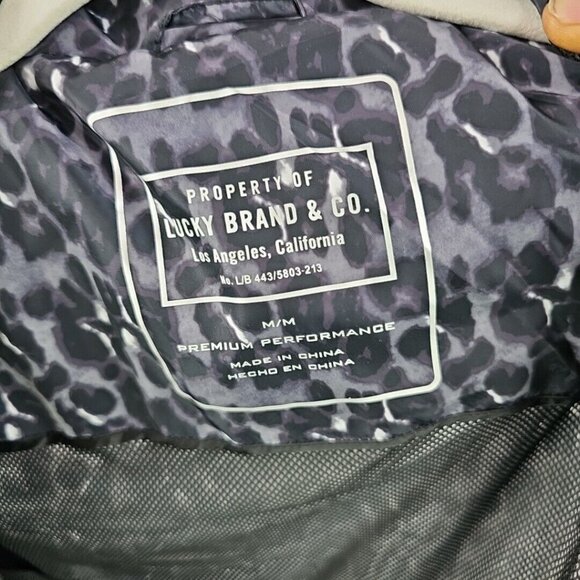 Lucky Brand Jacket Womens M Purple Animal Print Windbreaker Premium Performance - Picture 10 of 10